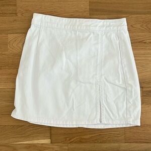 White mini skirt